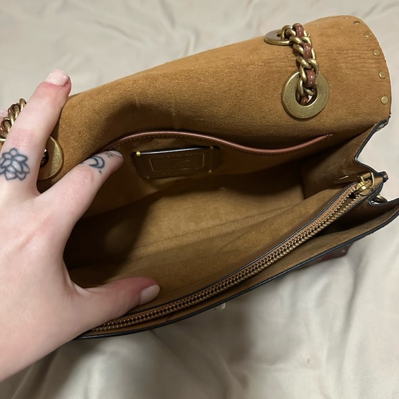 Coach Parker Handbag with Snakeskin Details - Picture 5 of 9